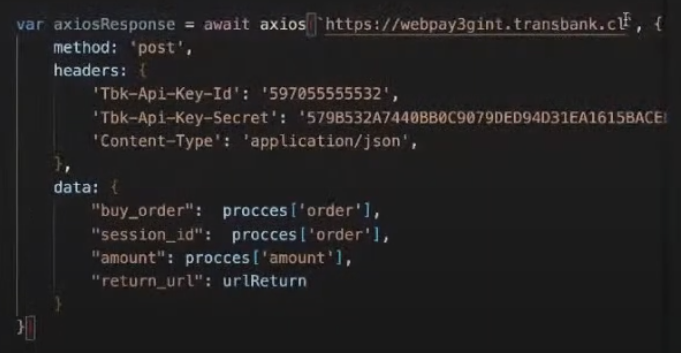 Equivalencia codigo nodejs